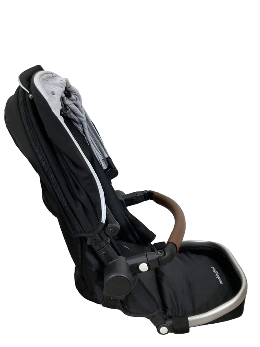 Shop Mockingbird 2nd Seat Kit with Extendable Canopy, Black, Watercolor Drops, Silver with Penny Leather at GoodBuy Gear