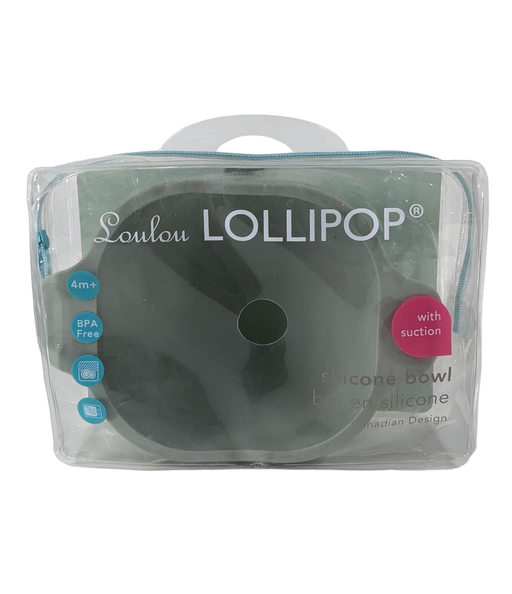 used LouLou Lollipop Silicone Snack Bowl, Sage