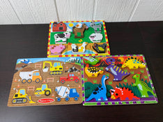 used BUNDLE Melissa & Doug Wooden Puzzles