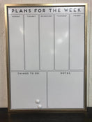 used Parisian Decor Plans For The Week Magnetic Dry Erase Board