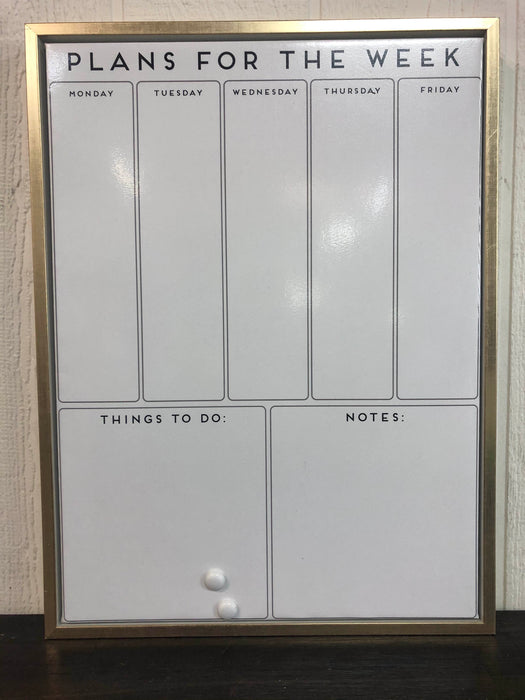 used Parisian Decor Plans For The Week Magnetic Dry Erase Board