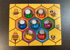 used Wooden Bee Hive Matching Game