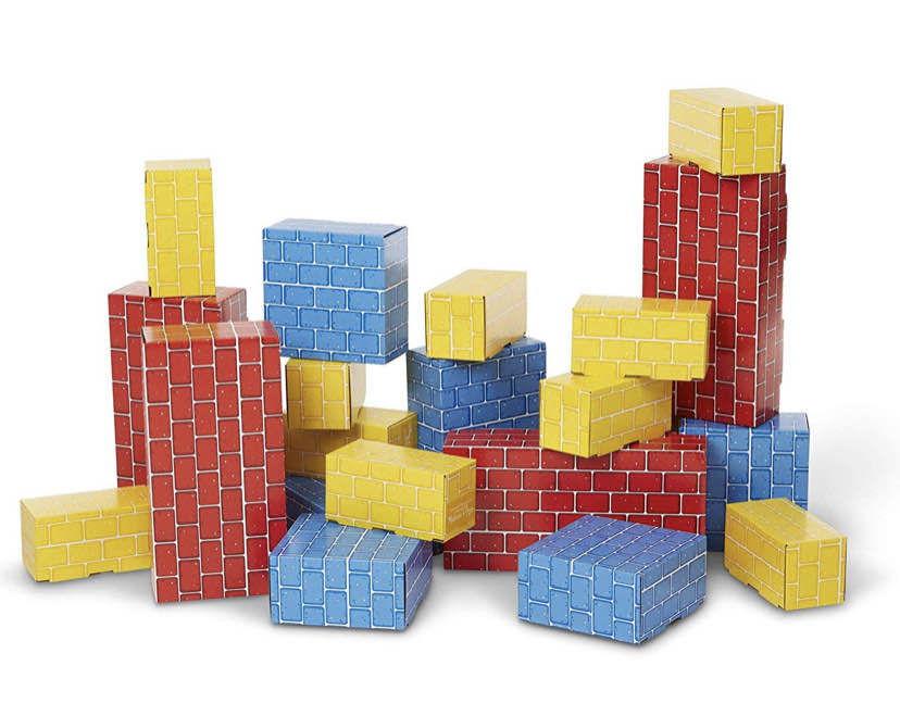 used Melissa & Doug Extra-Thick Cardboard Building Blocks, 24 Piece Set