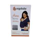 used Ergobaby Aura Baby Wrap, Grey Stripe