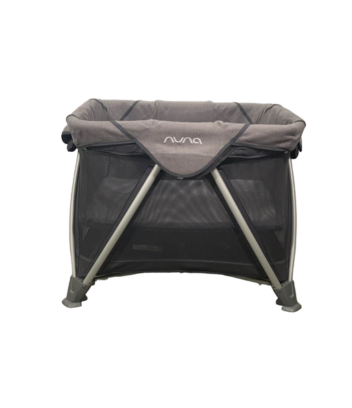 secondhand Nuna COVE Aire Go Travel Crib, Frost Grey