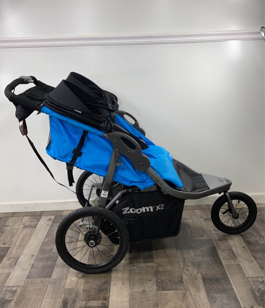 Joovy Zoom X2 Double Jogging Stroller, 2021, Glacier
