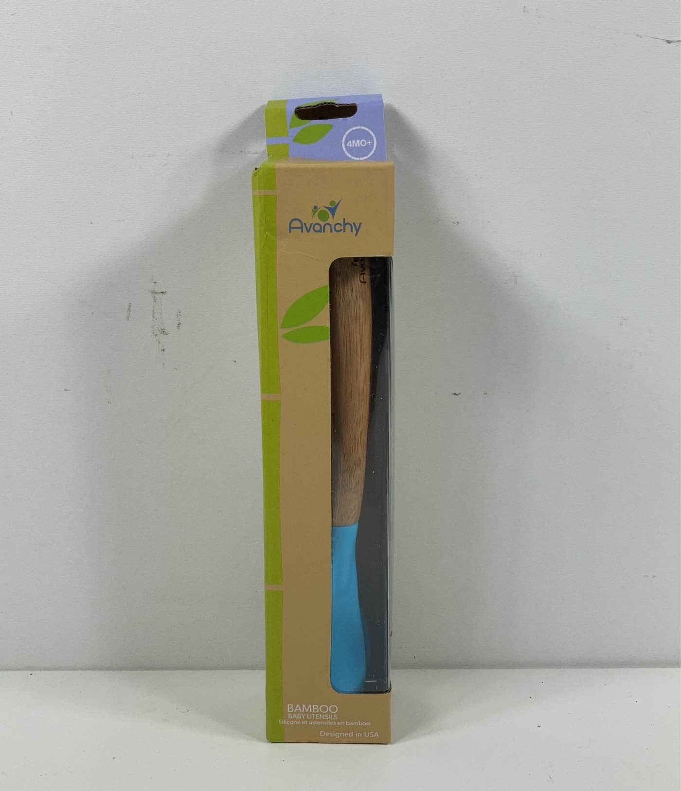 Avanchy Bamboo Baby Training Spoon - 5pk Blue