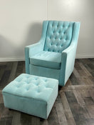 used Classic Nursery Grand Glider And Ottoman, Tiffany Blue