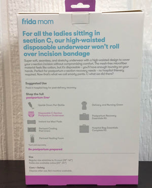 Frida Mom - Fridababy - High-Waist Disposable Postpartum Underwear - C- Section Recovery - Super Soft, Stretchy, Latex Free - Hospital Bag  Essential - Regular, 8 Pack 