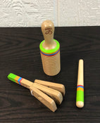 used Hape Early Melodies Wooden Instrument Set