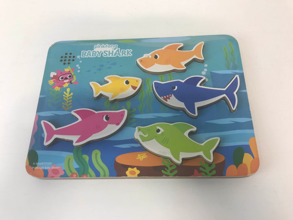 secondhand Pinkfong Baby Shark Wooden Sound Puzzle