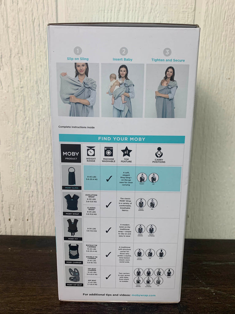 Moby Wrap Ring Sling, Jet Ribbons