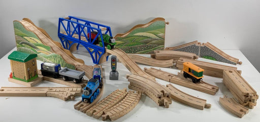 used BUNDLE Wooden Trains And Tracks