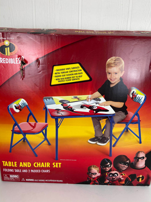 used Disney Incredible 2 Folding Table And Chairs