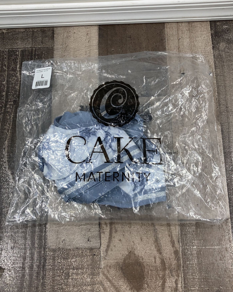 Cake Maternity Lotus Hands Free Pumping Yoga Bra, Large, Tie Dye