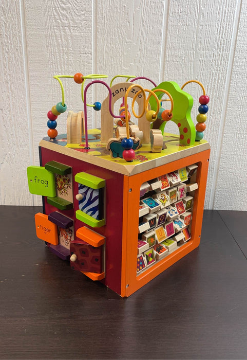 secondhand B. toys Zany Zoo Wooden Activity Cube