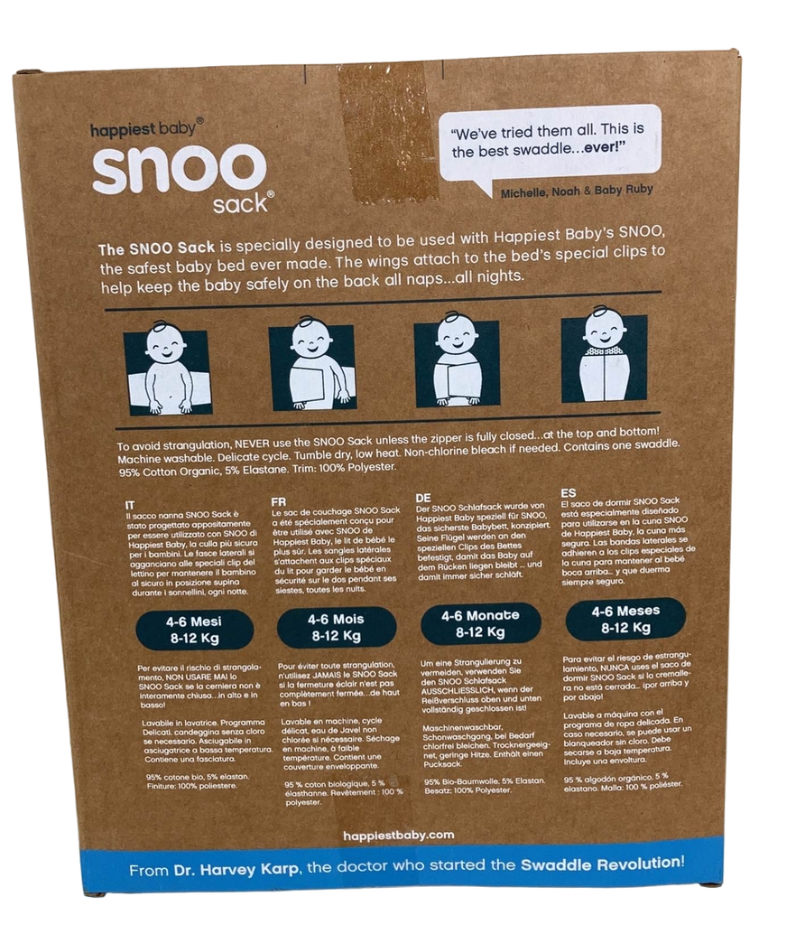 Happiest Baby SNOO Sack, Large (1825 lbs), Midnight Navy