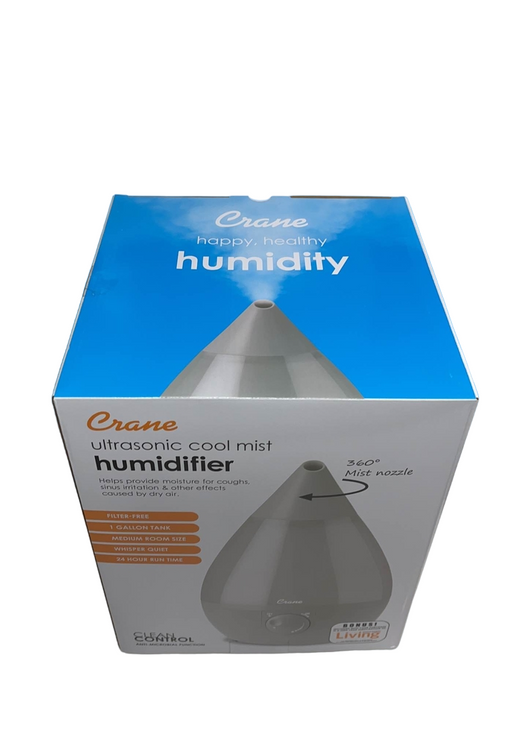 secondhand Crane Filter-Free Droplet Cool Must Humidifier, Clear & White