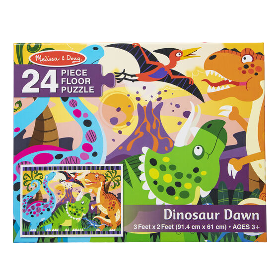 used Melissa & Doug Floor Puzzle, Dinosaur Dawn