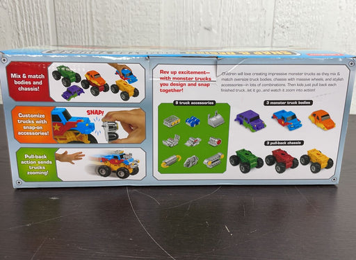 secondhand Lakeshore Learning Snap & Design Monster Trucks