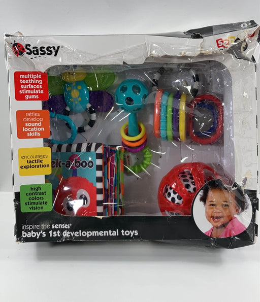 used Sassy Baby's First Developmental Toys Gift Set