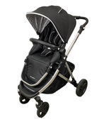 used Mockingbird Single Stroller, 2022, Black, Windowpane, Silver With Black Leather