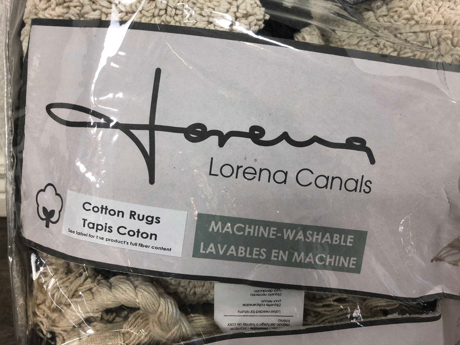 secondhand Lorena Canals Washable Rug, 4x6 Bereber Beige