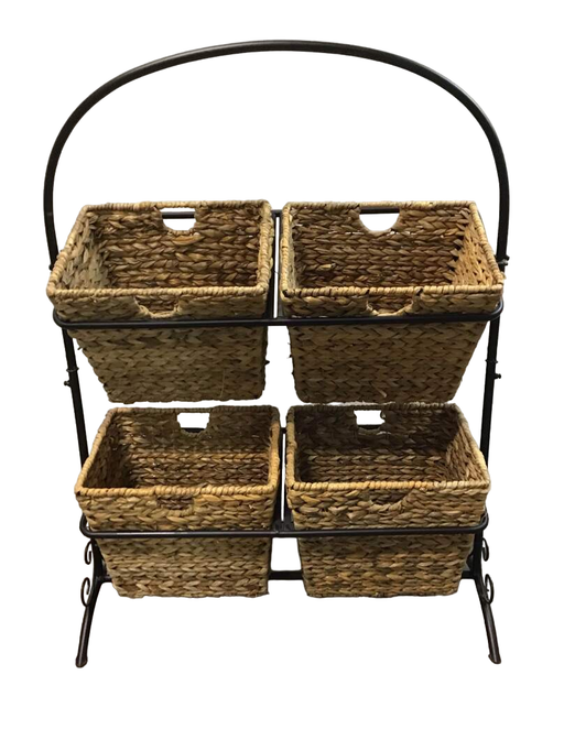 used Pier One Basket Storage Stand