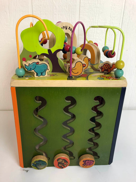 secondhand B. Toys Zany Zoo Wooden Activity Cube