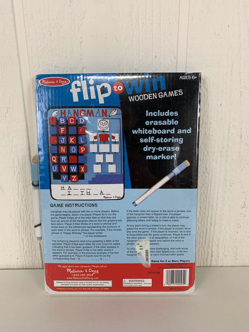 secondhand Melissa & Doug Flip to Win Hangman