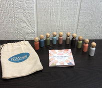 used My Felt Story Feeling Peg Dolls, Muted Colors