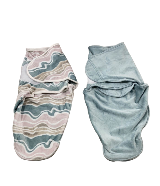 used Aden + Anais Essentials Easy Wrap Swaddle, 2 Pack, 0-3 Months, Velboa