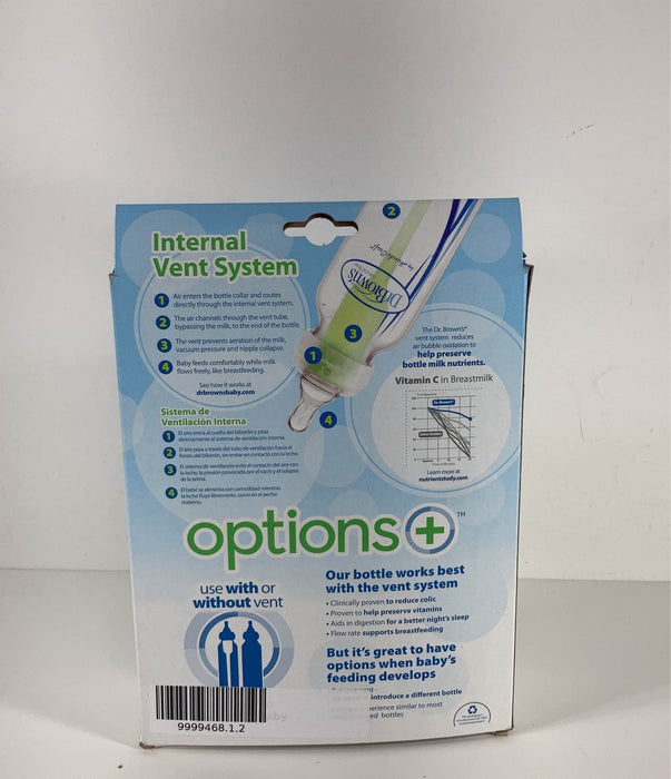 secondhand Dr. Brown's Options+ Anti-Colic Narrow Bottles, 3 Pack, 8oz