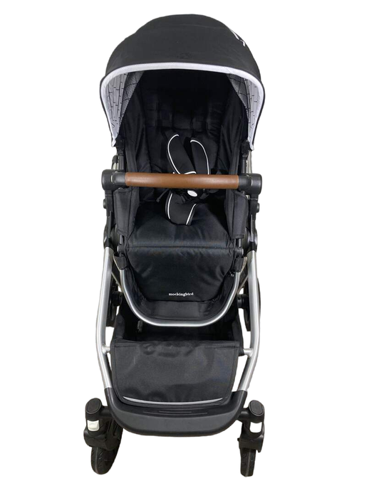 secondhand Mockingbird Single to Double Stroller, 2022, Silver with Penny Leather, Windowpane, Black