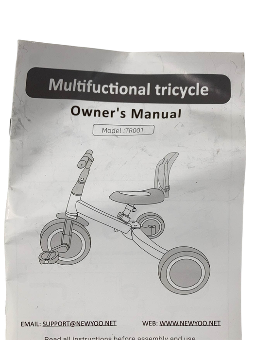 secondhand NewYoo Toddler Tricycle, Blue