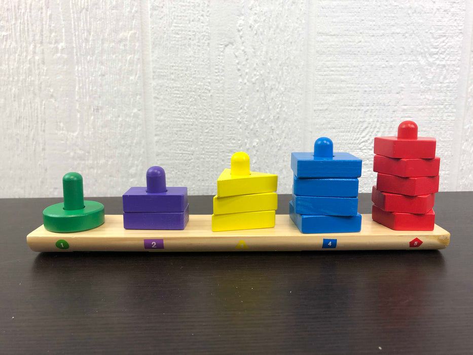 used Melissa & Doug Stack & Sort Board