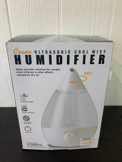 used Crane Ultrasonic Cool Mist Humidifier, White