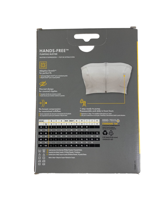 Medela Easy Expression Hands Free Pumping Bra Bustier, Black, Large