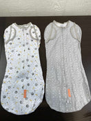 used SwaddleMe Arms Free Convertible Pod 2pk, Star Moon Large 4-6 months