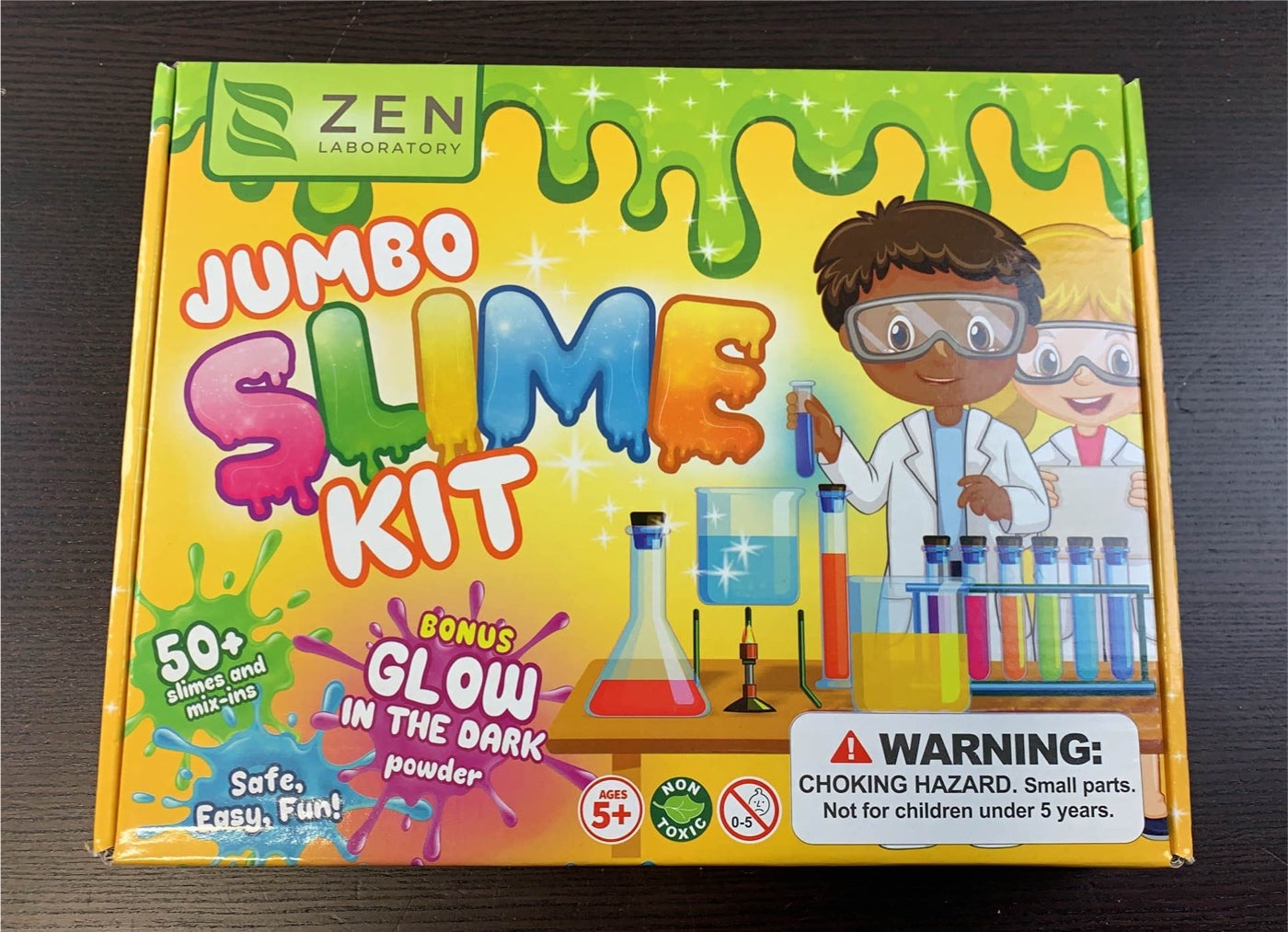 Jumbo Slime Kit with Glitter, Beads, and Glow in the Dark – Zen Laboratory