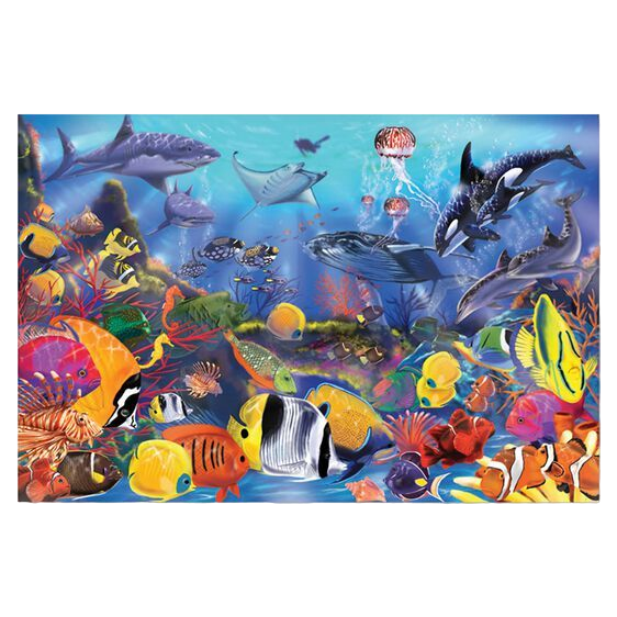 used Melissa & Doug Floor Puzzle, Underwater