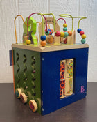 used B. toys Zany Zoo Wooden Activity Cube