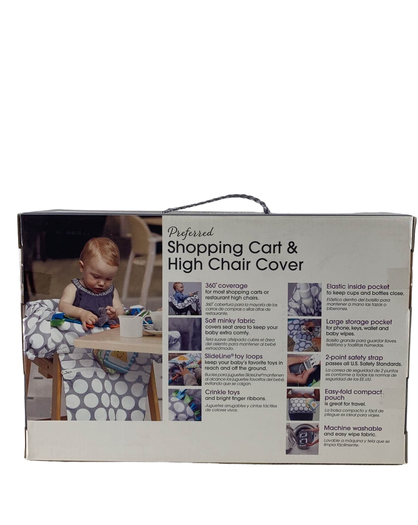 Boppy Luxe Shopping Cart And High Chair Cover, Jumbo Dot