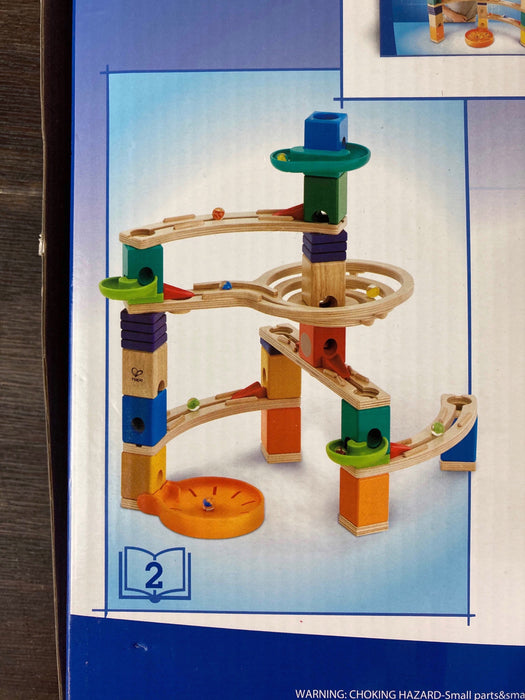 used Hape Quadrilla Cliffhanger Wooden Marble Run