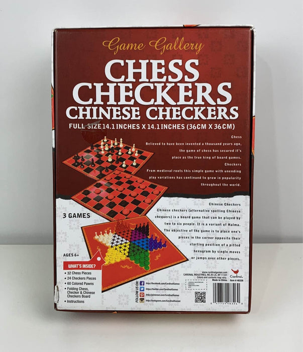 secondhand Cardinal Game Gallery Chess, Checkers and Chinese Checkers