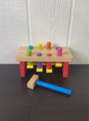 used Melissa & Doug Deluxe Pounding Bench Wooden Toy With Mallet