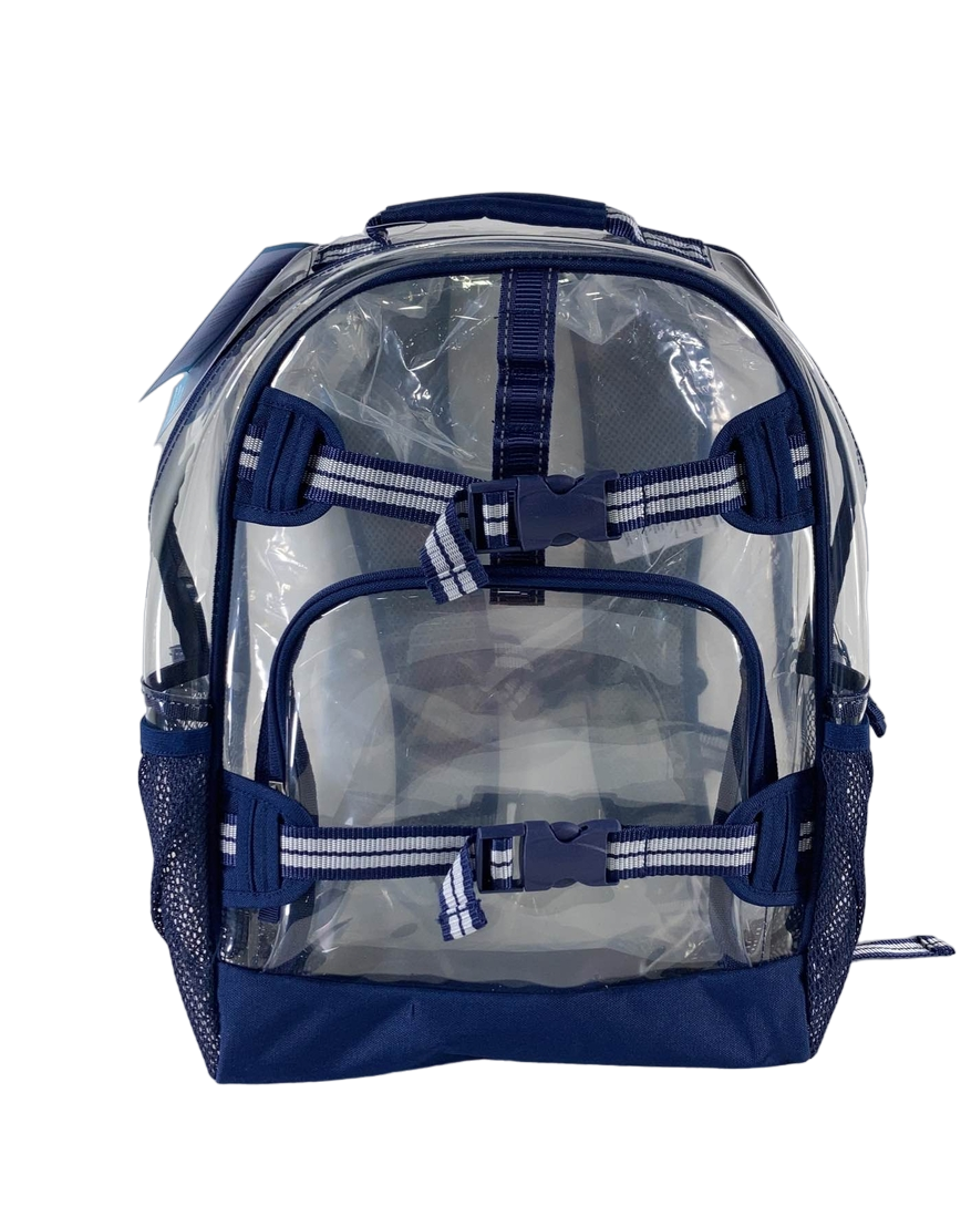 Pottery Barn Kids Mackenzie Clear Backpack, Clear With Navy Trim