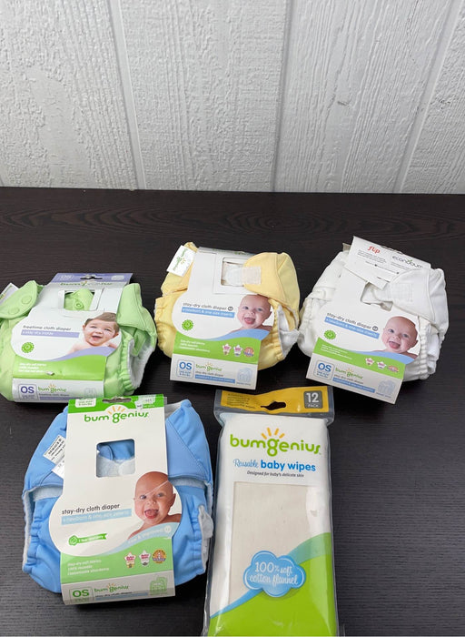 used BUNDLE bumGenius Diapers, -3 pocket style 1 all in one