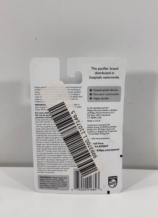 secondhand Philips Avent Soothie Pacifiers, 2 Pk, 0-3 Months