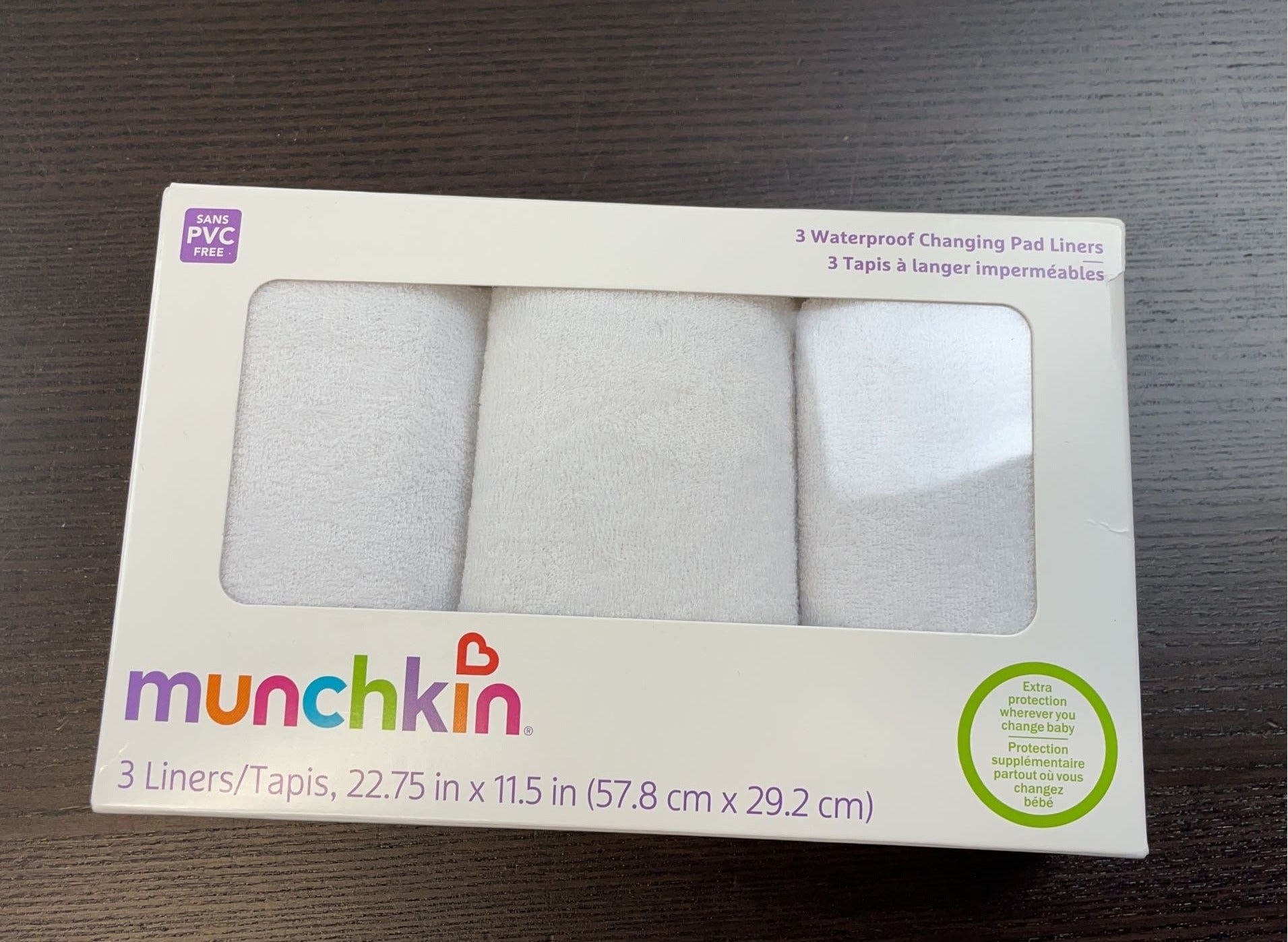 Munchkin Waterproof Changing Pad Liners, 3 Pack